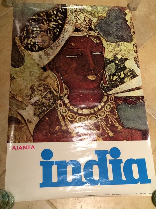 Original Vintage India Travel Poster