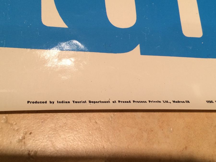 Original Vintage India Travel Poster [Photo 5]