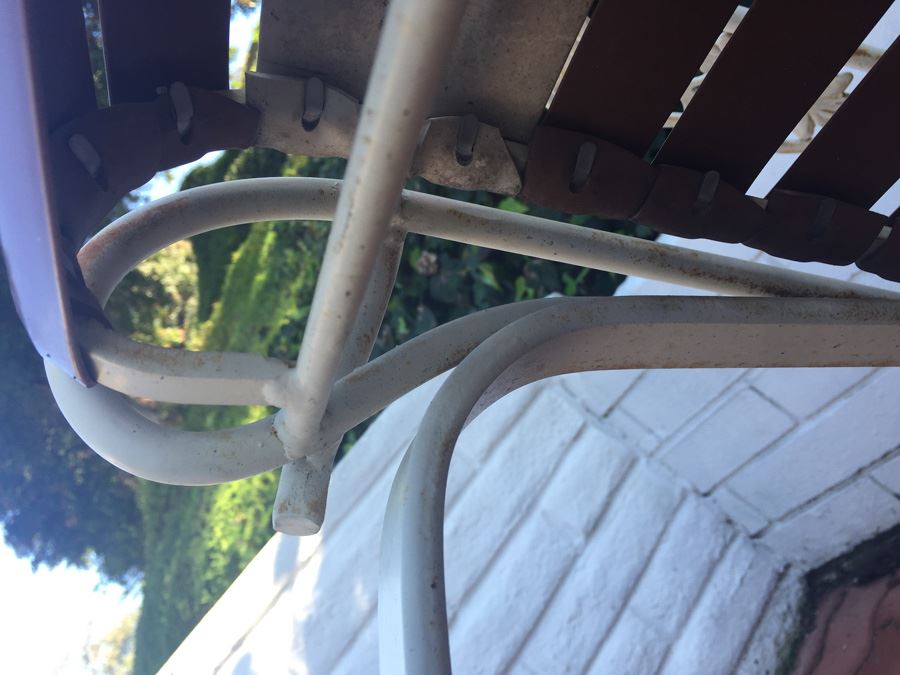 Pair Of Wrought Iron Patio Chairs With Side Table [Photo 12]