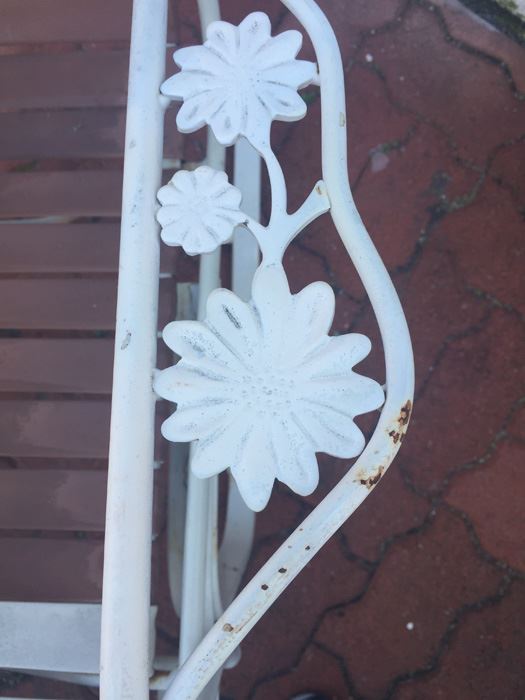 Pair Of Wrought Iron Patio Chairs With Side Table [Photo 9]