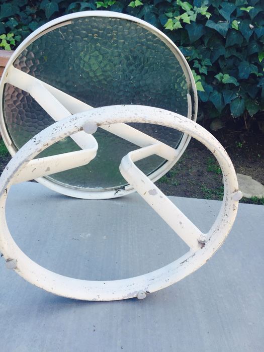 Pair Of Wrought Iron Patio Chairs With Side Table [Photo 23]