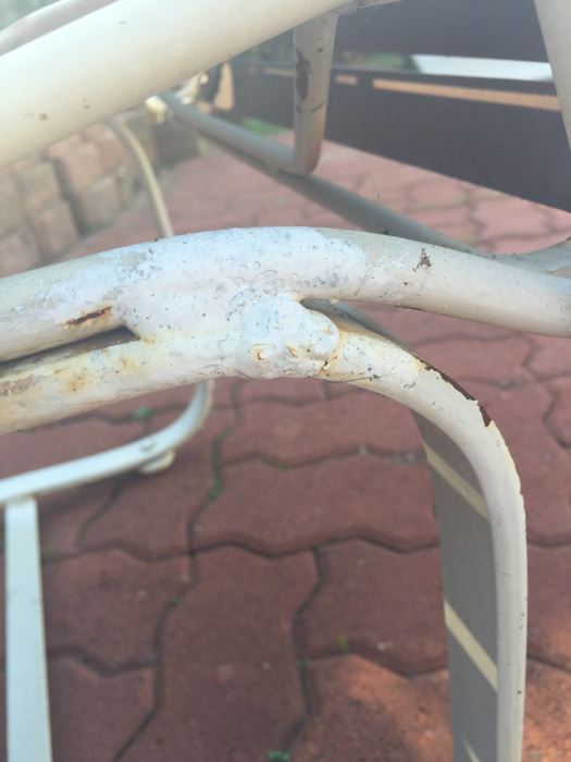 Pair Of Wrought Iron Patio Chairs With Side Table [Photo 18]