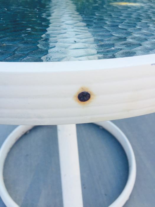 Pair Of Wrought Iron Patio Chairs With Side Table [Photo 21]