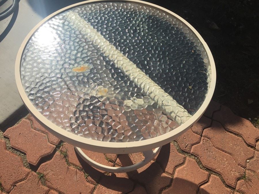 Pair Of Wrought Iron Patio Chairs With Side Table [Photo 20]