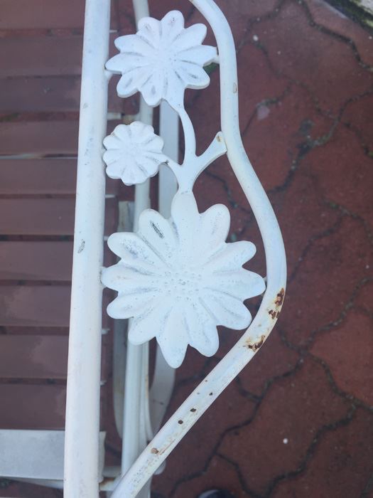 Pair Of Wrought Iron Patio Chairs With Side Table [Photo 8]