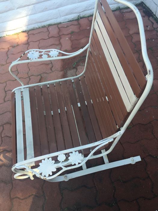 Pair Of Wrought Iron Patio Chairs With Side Table [Photo 13]