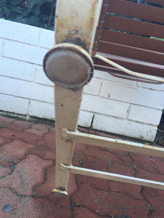 Pair Of Wrought Iron Patio Chairs With Side Table [Photo 11]