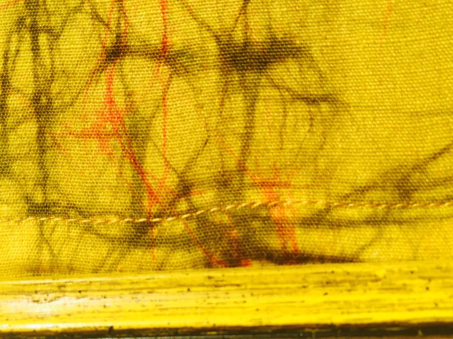 Large Yellow Batik Vintage Artwork Of Bird Framed [Photo 11]