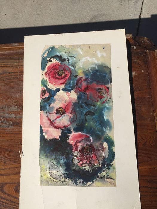 Original Floral Watercolor Signed