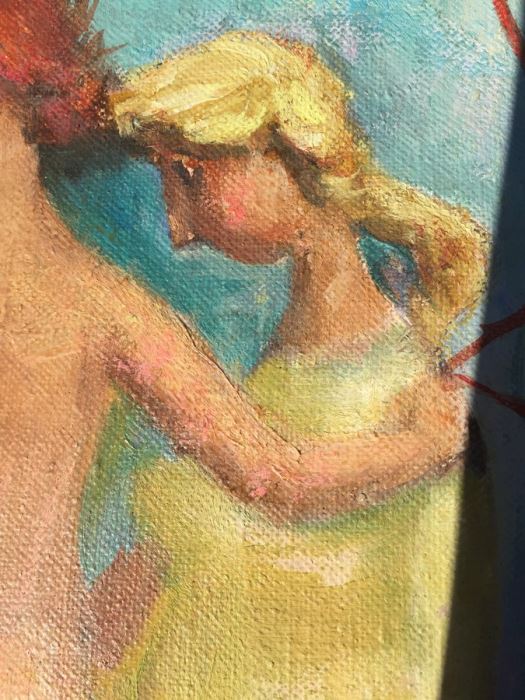 Original Artwork On Canvas Of Three Women And Fish [Photo 2]