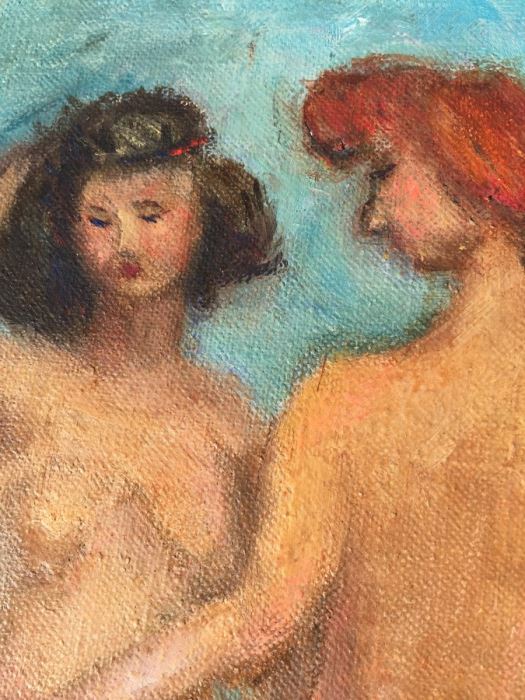 Original Artwork On Canvas Of Three Women And Fish [Photo 3]