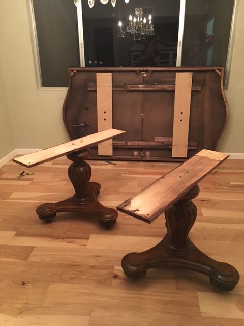 Wooden Dining Table With Two Leaves Sits Twelve - JUST ADDED [Photo 3]