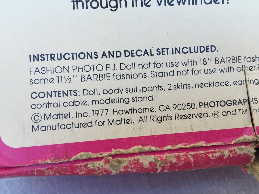 P.J. Fashion Photo Camera Barbie By Mattel New In Box Vintage 1977 [Photo 9]