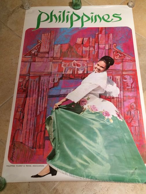 Original Vintage Philippines Travel Poster
