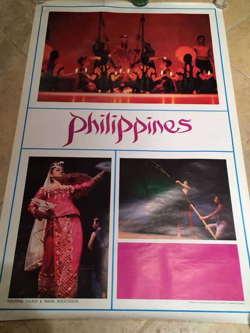 Original Vintage Philippines Travel Poster