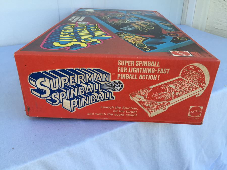 Superman Spinball Pinball Mattel New In Box Vintage 1978 [Photo 10]