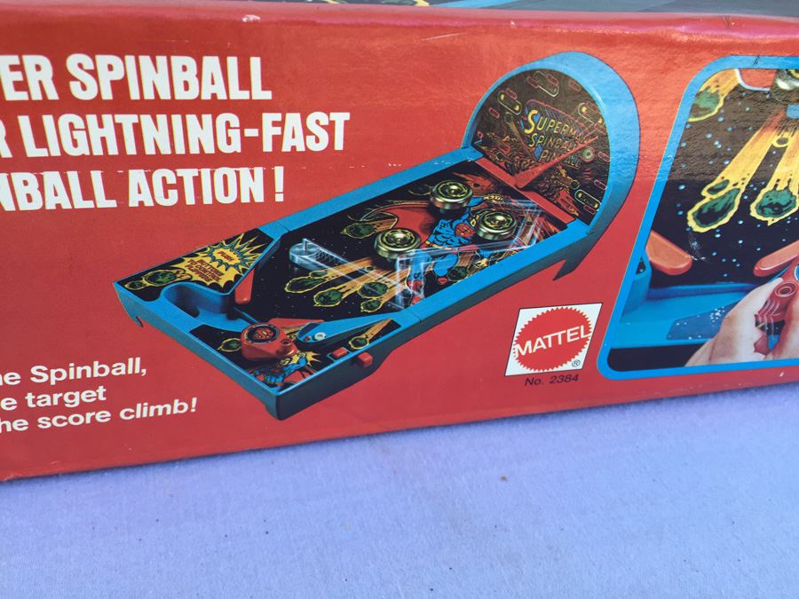 Superman Spinball Pinball Mattel New In Box Vintage 1978 [Photo 8]