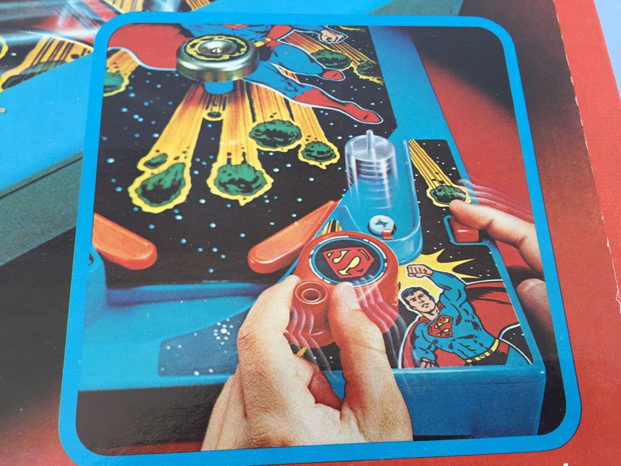 Superman Spinball Pinball Mattel New In Box Vintage 1978 [Photo 5]