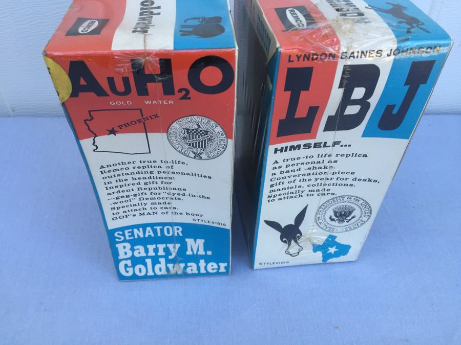 Barry M. Goldwater And Lyndon B. Johnson Dolls Republican Democrat Political REMCO New In Box Vintage 1964 [Photo 4]