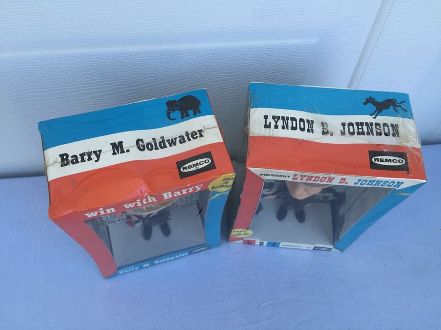 Barry M. Goldwater And Lyndon B. Johnson Dolls Republican Democrat Political REMCO New In Box Vintage 1964 [Photo 3]
