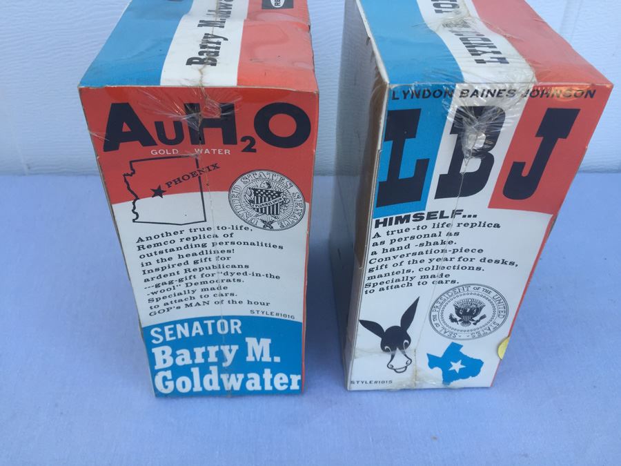 Barry M. Goldwater And Lyndon B. Johnson Dolls Republican Democrat Political REMCO New In Box Vintage 1964 [Photo 5]