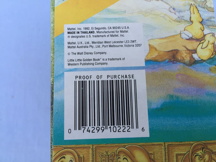 Walt Disney's Snow White And The Seven Dwarfs Happy Doll Mattel New In Box Vintage 1992 [Photo 4]