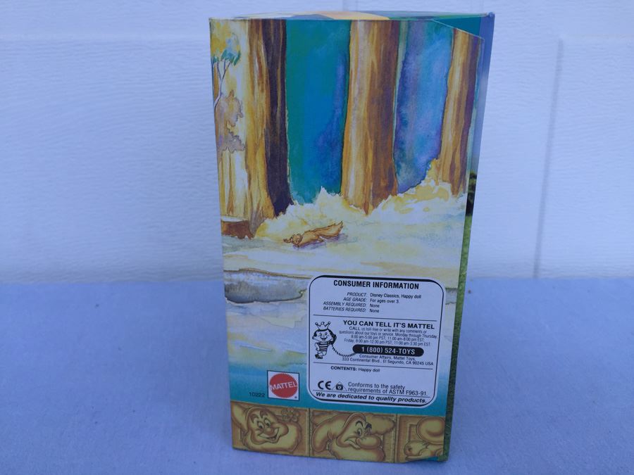 Walt Disney's Snow White And The Seven Dwarfs Happy Doll Mattel New In Box Vintage 1992 [Photo 2]