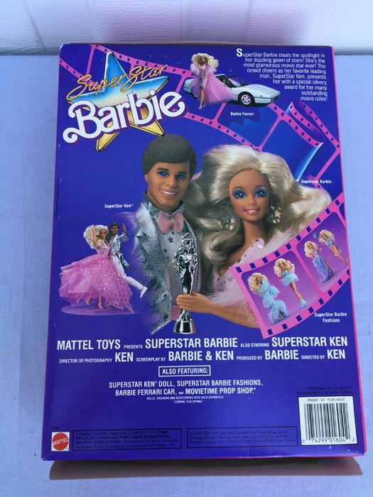 Super Star Barbie Mattel New In Box Vintage 1988 [Photo 3]