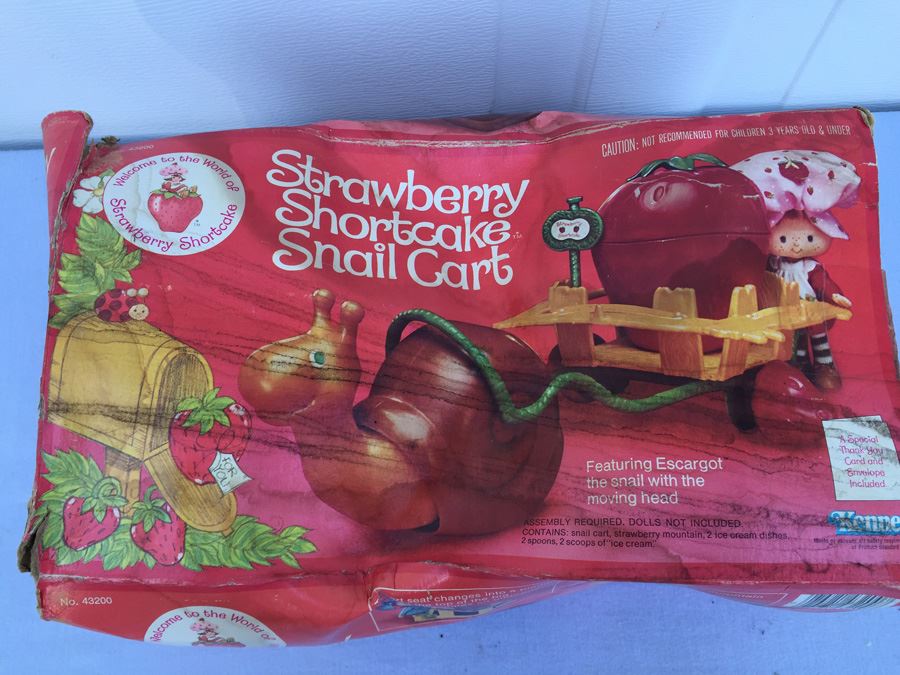 Strawberry Shortcake Snail Cart In Box Kenner [Photo 6]