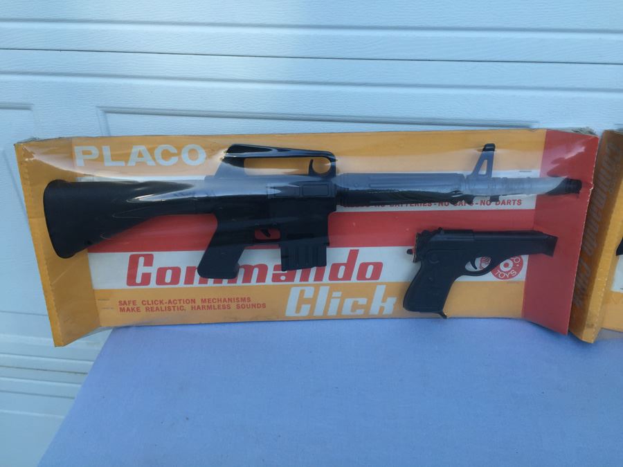 Pair Of Placo Commando Click Gun Set Sealed In Box  [Photo 2]