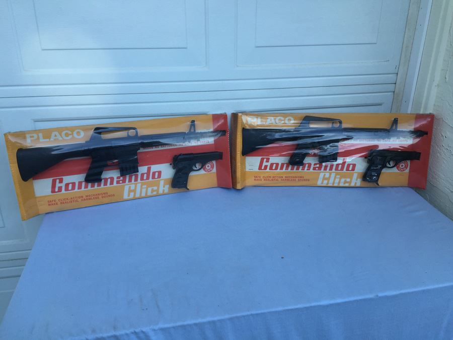 Pair Of Placo Commando Click Gun Set Sealed In Box 