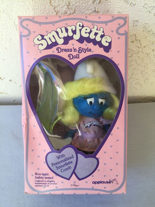 Smurfette Dress 'N Style Doll New In Box Applause Peyo Vintage 1983 [Photo 1]