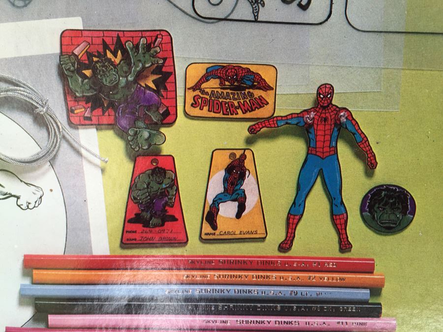 The Incredible Hulk And The Amazing Spider-Man Shrinky Dinks Skyline Toys New In Box Vintage 1979 [Photo 3]