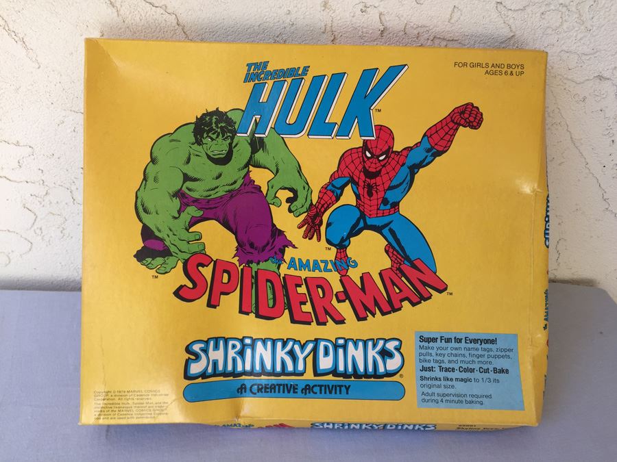 The Incredible Hulk And The Amazing Spider-Man Shrinky Dinks Skyline Toys New In Box Vintage 1979 [Photo 1]