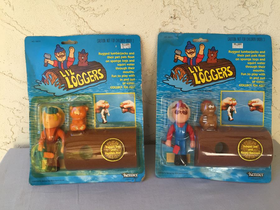 Pair Of Lil Loggers Kenner New On Card Vintage 1983 [Photo 1]
