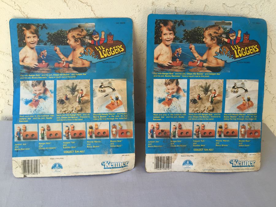 Pair Of Lil Loggers Kenner New On Card Vintage 1983 [Photo 3]