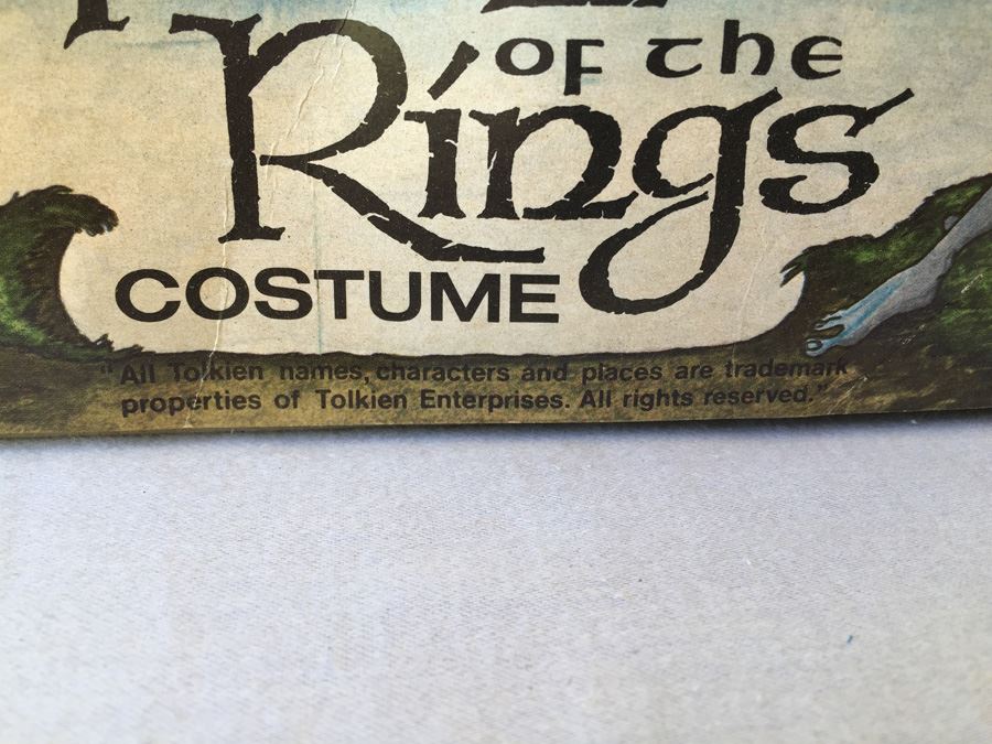 J. R. R. Tolkien The Lord Of The Rings FRODO Vintage Halloween Costume With Mask Collegeville New In Box Vintage 1979 Very Rare [Photo 10]