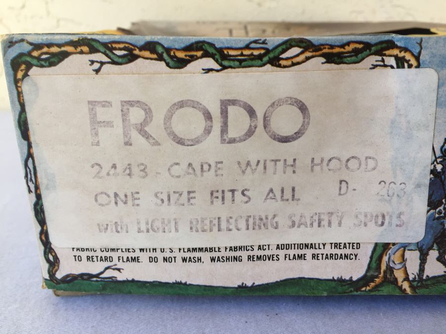 J. R. R. Tolkien The Lord Of The Rings FRODO Vintage Halloween Costume With Mask Collegeville New In Box Vintage 1979 Very Rare [Photo 5]