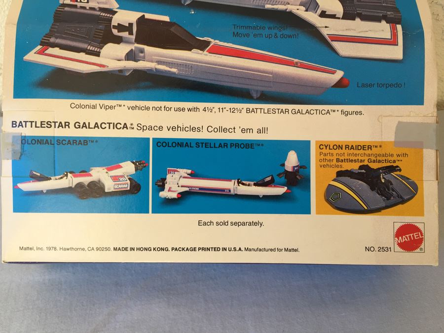 Battlestar Galatica Colonial Viper Mattel New In Box Vintage 1978 [Photo 6]