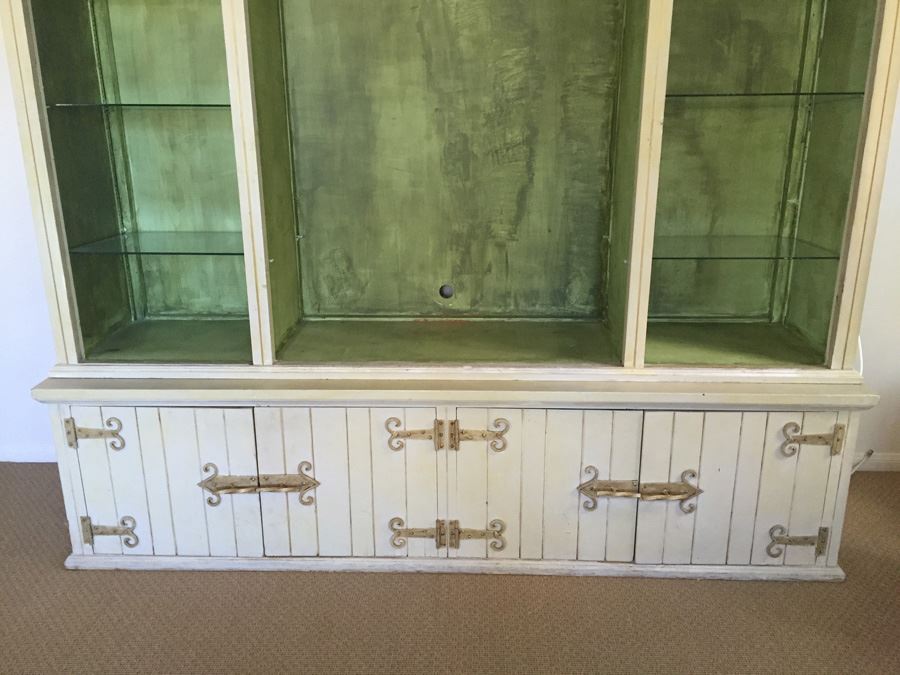 Two Piece Wooden Display Cabinet [Photo 2]