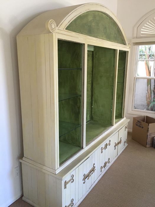 Two Piece Wooden Display Cabinet [Photo 5]