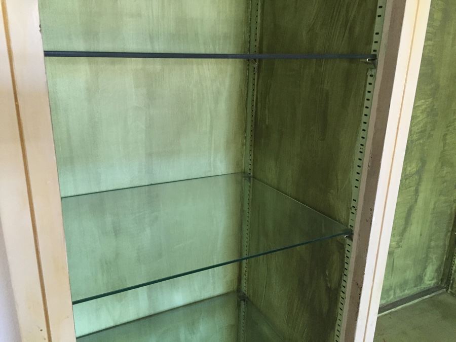 Two Piece Wooden Display Cabinet [Photo 9]