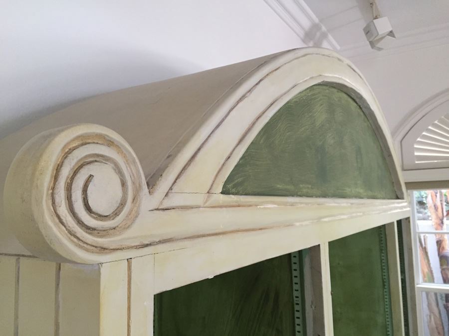 Two Piece Wooden Display Cabinet [Photo 3]