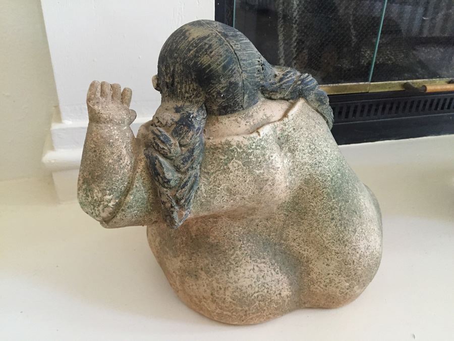 Large Pair Of Mexican Pottery Two Women Conversing [Photo 7]