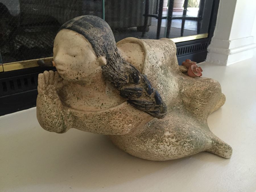 Large Pair Of Mexican Pottery Two Women Conversing [Photo 3]