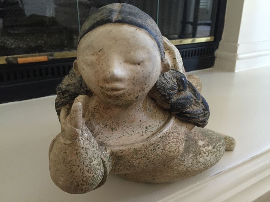 Large Pair Of Mexican Pottery Two Women Conversing [Photo 10]