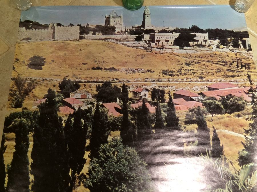 Original Vintage Jerusalem Israel Travel Poster [Photo 2]