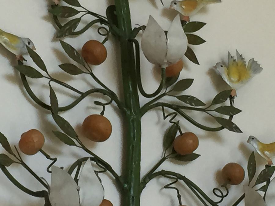 Large Vintage Metal Tree With Birds Wall Art [Photo 3]