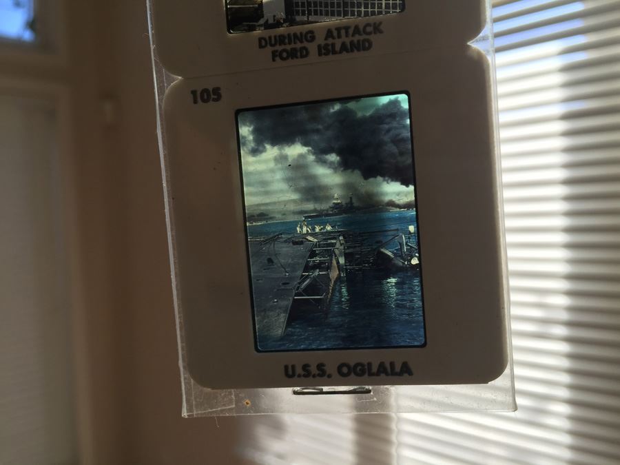 Incredible Set Of Color Slides Courtesy Of The US Navy Showing The Attack On Pearl Harbor Dec 7 1941 [Photo 19]