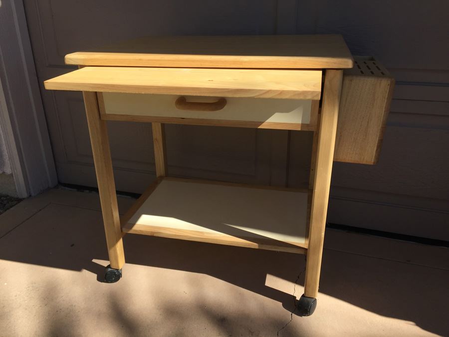 Rolling Kitchen Island Butcher Block